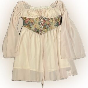 CIDER satin silky corset tunic dress new with tags, Renaissance style